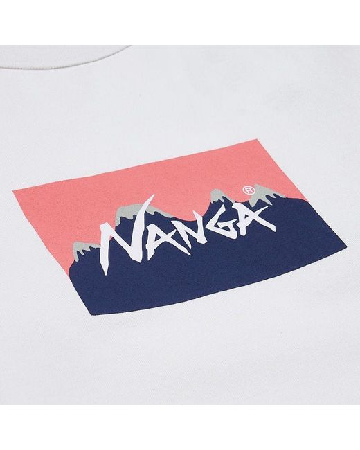 NANGA White Crew Neck T-Shirt for men