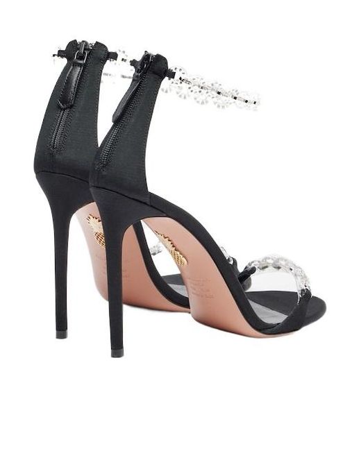 Aquazzura White Bijoux 105 Embellished Sandals