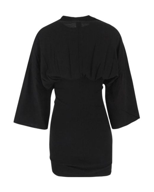 Rick Owens Black Tommy Cinched-Waist Dress
