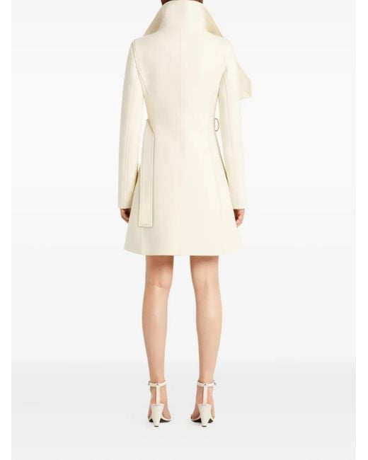 Courreges White Asymmetrical-Collar Coat