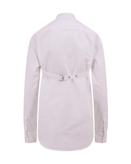 Off-White c/o Virgil Abloh Pink Belted Buttoned Long-Sleeved Shirt