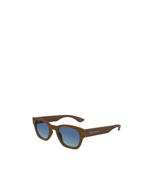 McQueen Blue Eyewear Square Frame Sunglasses for men