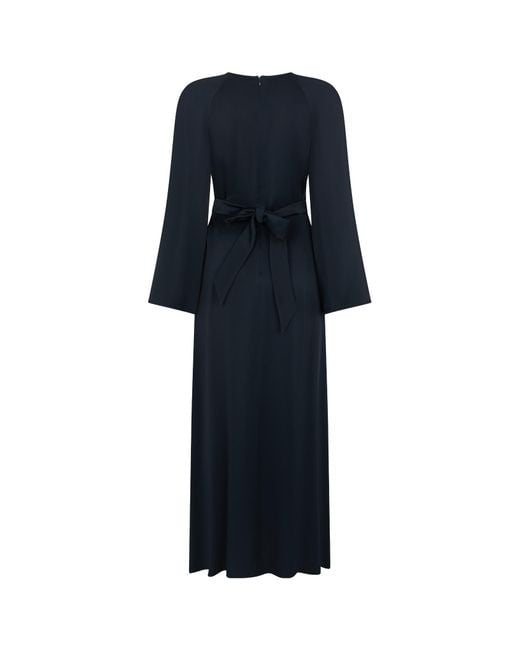Fabiana Filippi Blue Belted Bell-Sleeve Dress
