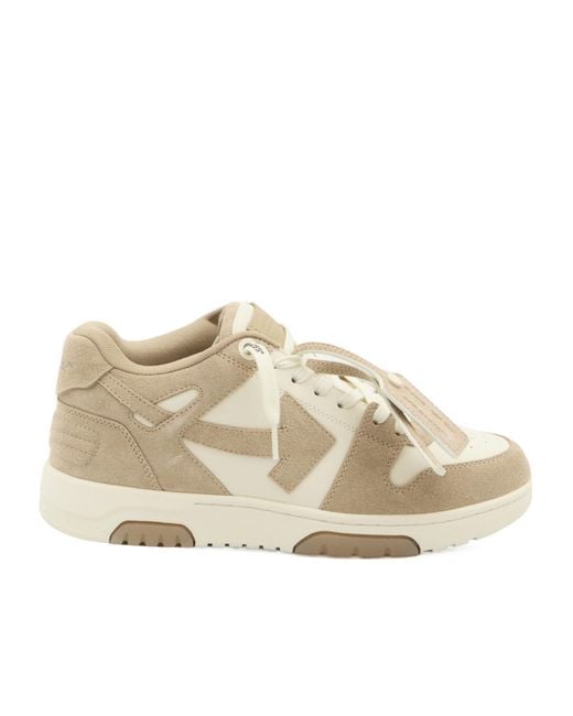 Off-White c/o Virgil Abloh Natural Out Of Office Lace-Up Sneakers for men
