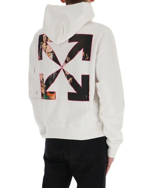 Off-White c/o Virgil Abloh White Diag Spray Caravaggio Hoodie for men
