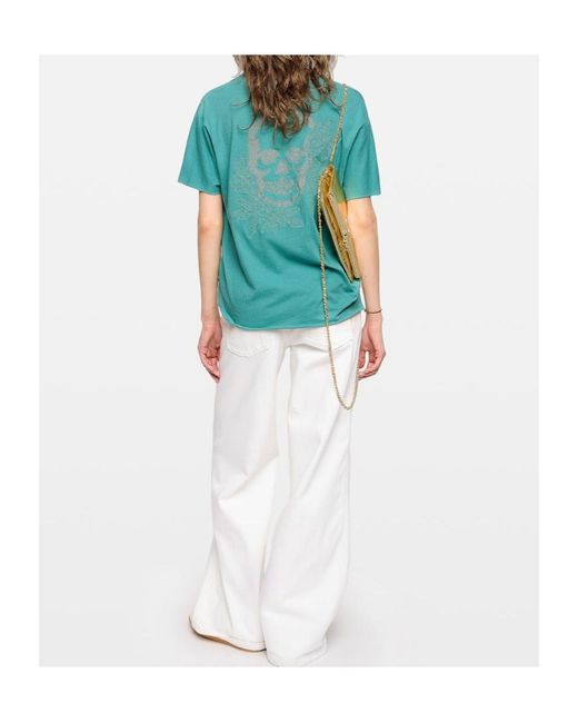 Zadig & Voltaire Blue V-Neck T-Shirt