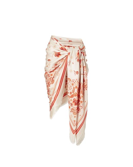 スカーフ Fendi Foulard In Seta Stampa Coral Bandana スカーフ Fendi Foulard In Seta Stampa Coral Bandana Fendi