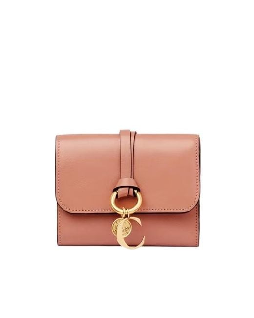 Chloé Pink Small Alphabet Tri-Fold