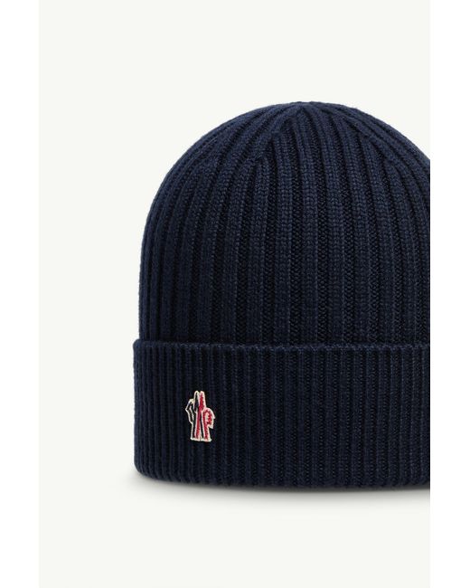 Moncler Blue Wool Beanie for men