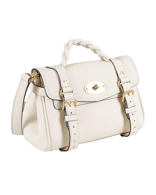 Mulberry White Alexa Buckled Mini Crossbody Bag