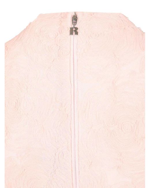 ROTATE BIRGER CHRISTENSEN Pink Mesh Mini Dress
