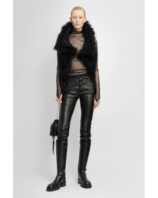 Ann Demeulemeester Black Bereta Shearling Waistcoat