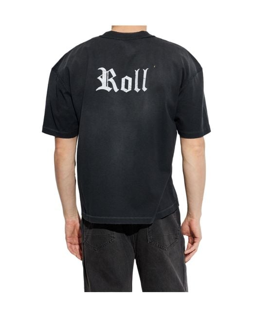 AllSaints Black Snare Graphic T-Shirt for men