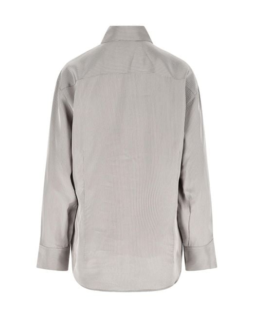 Rohe Gray Rhe Long Sleeve Striped Shirt