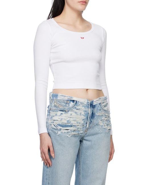 DIESEL White T Ballet D Long-Sleeved Top