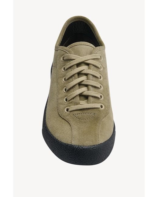The Row Green Dove Suede Sneakers for men