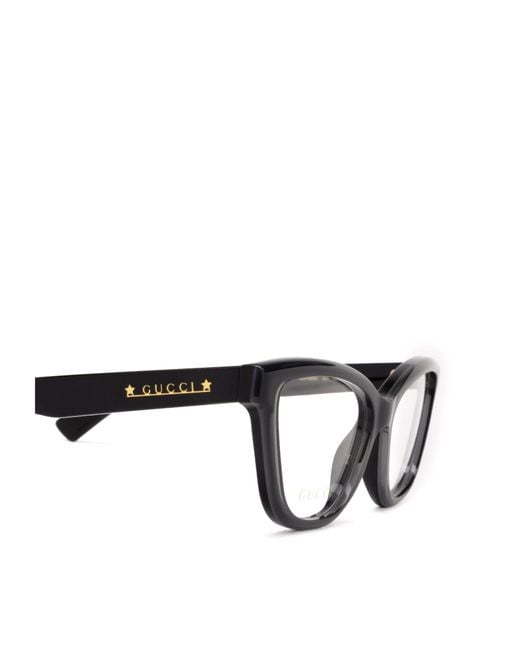 Gucci White Eyewear Cat-Eye Glasses And Frames