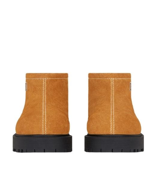 Givenchy Brown 4G Plaque Storm Ankle Boots for men