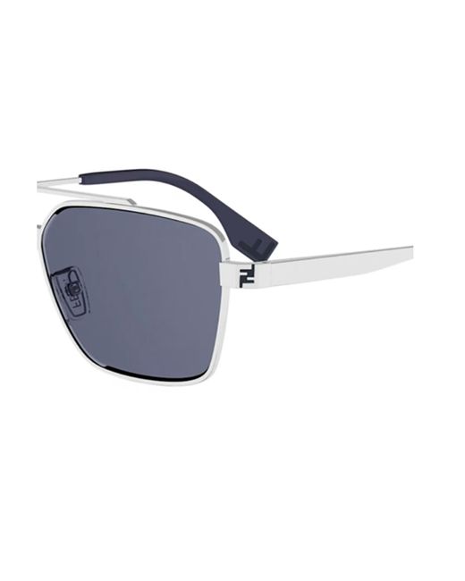 Fendi White Eyewear Square Frame Sunglasses for men