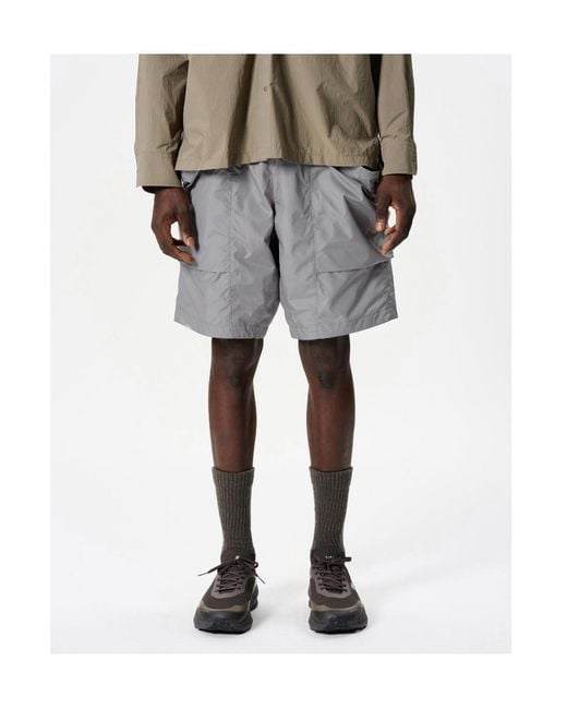 Goldwin Gray Rip-Stop Shorts for men