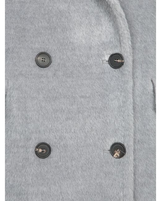Tagliatore Gray Double-Breasted Coat