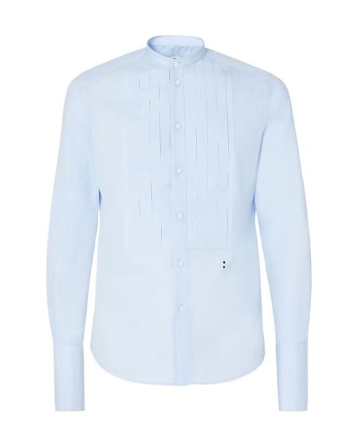 Fendi Blue Light Poplin Shirt for men