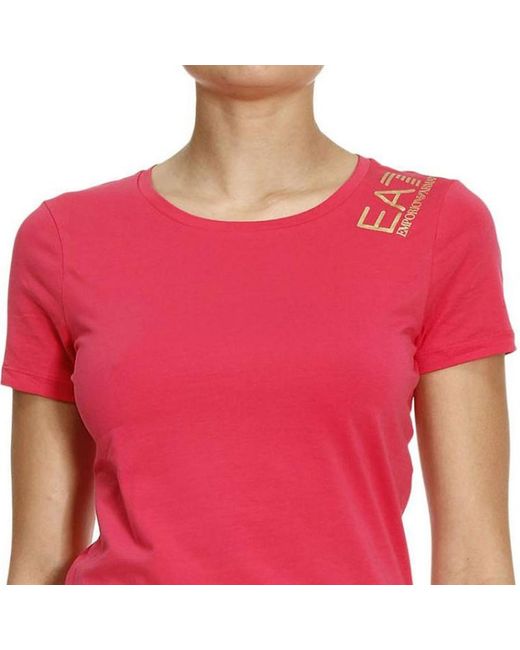 Emporio Armani Red Round-Necked T-Shirt