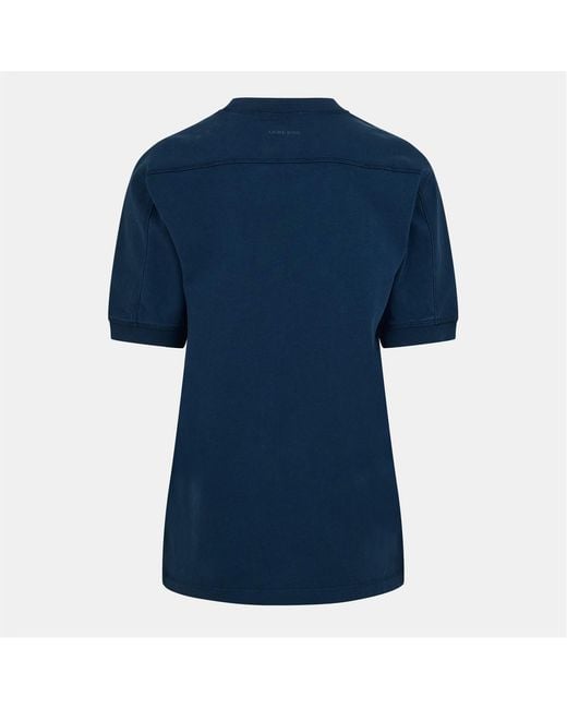 Anine Bing Blue Round Neck Short-Sleeved T-Shirt