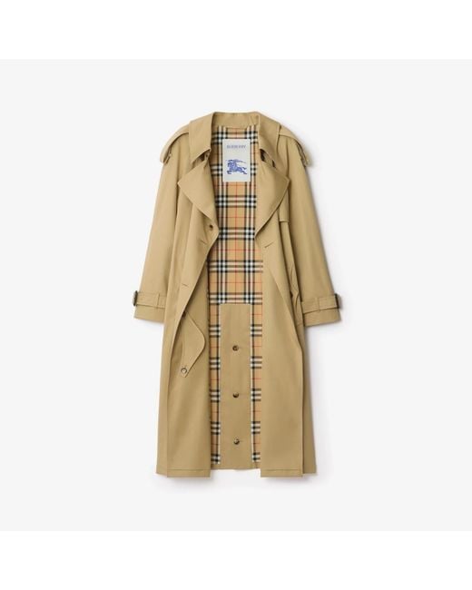 Burberry Natural Long Gabardine Fitzrovia Trench Coat