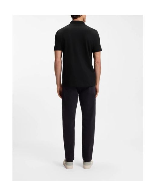 Boss Black Zip-Up Polo Shirt for men