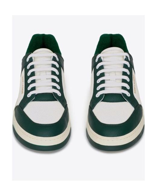 Saint Laurent Green Sl/61 Round Toe Low-Top Sneakers for men