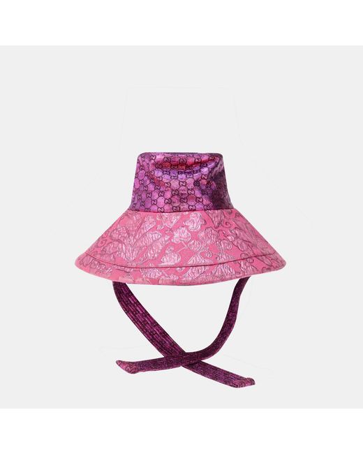 Gucci Pink Floral-Patterned Hat
