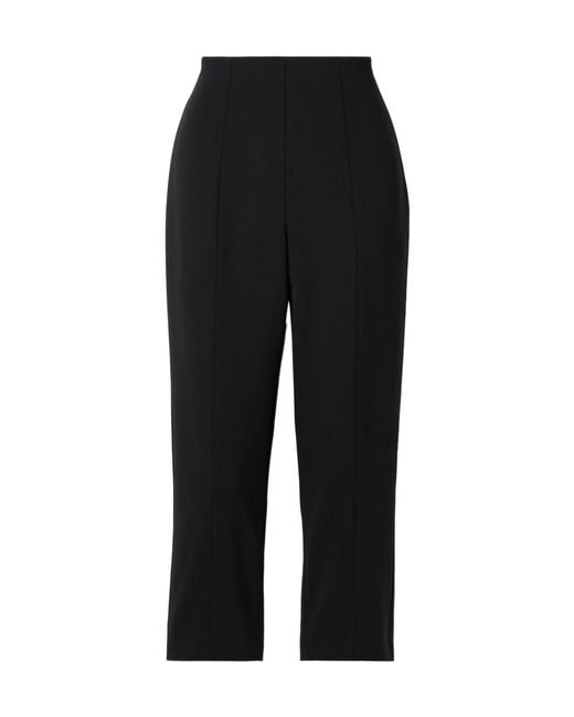 Carolina Herrera Black Wool Blend Capri Pants