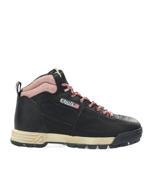 Autry Black Malga Lace-Up Boots