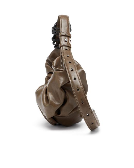 DIESEL Brown Grab-D S Hobo Bag