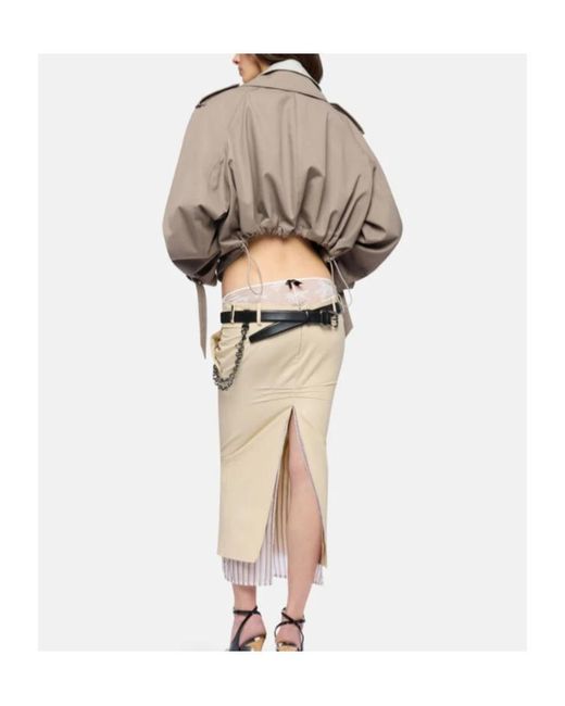 The Attico Brown The Short Trench Coat