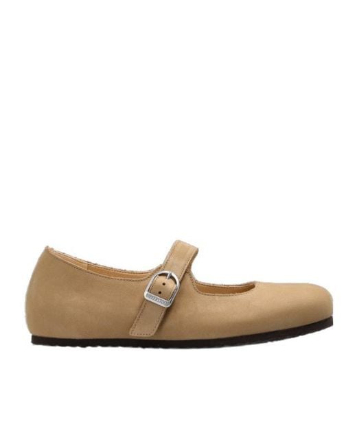 Birkenstock Natural Round-Toe Ballet Flats