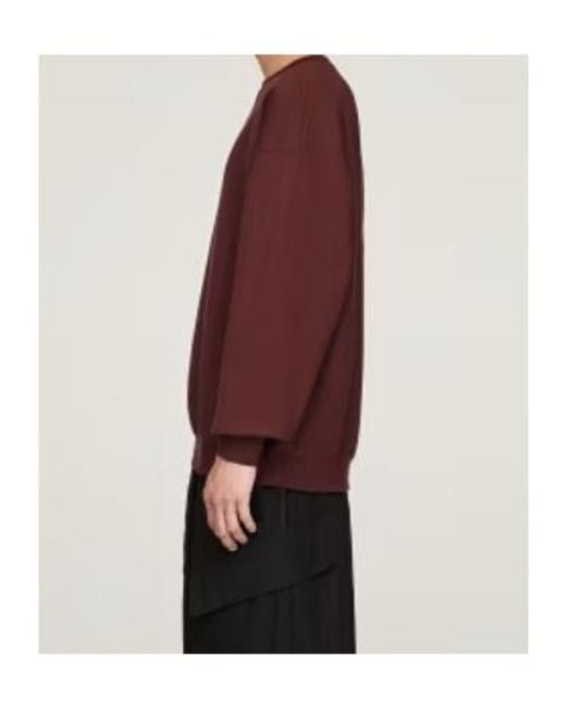 Y-3 Purple Brushed Terry Crew Sweatshirt for men