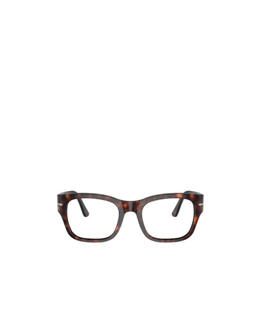 Persol White Rectangular Frame Glasses for men