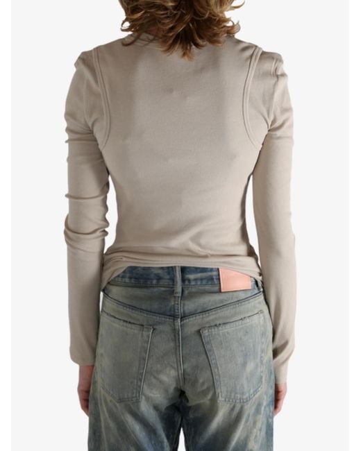 Acne Natural Layered Cardigan