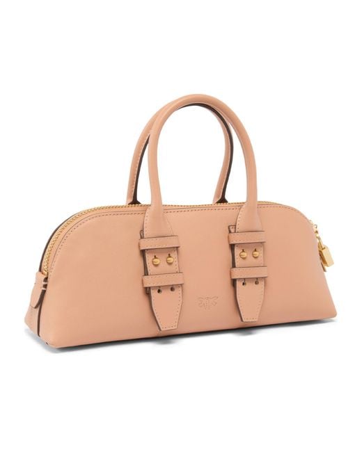 Pinko Pink Bowling Bag Baguette Vitello Morbido