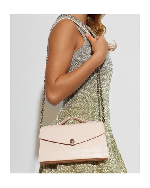 McQueen Natural Flap Shoulder Bag