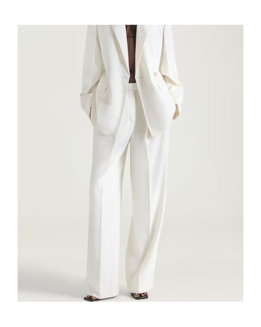 Givenchy White Double Pleated Trousers