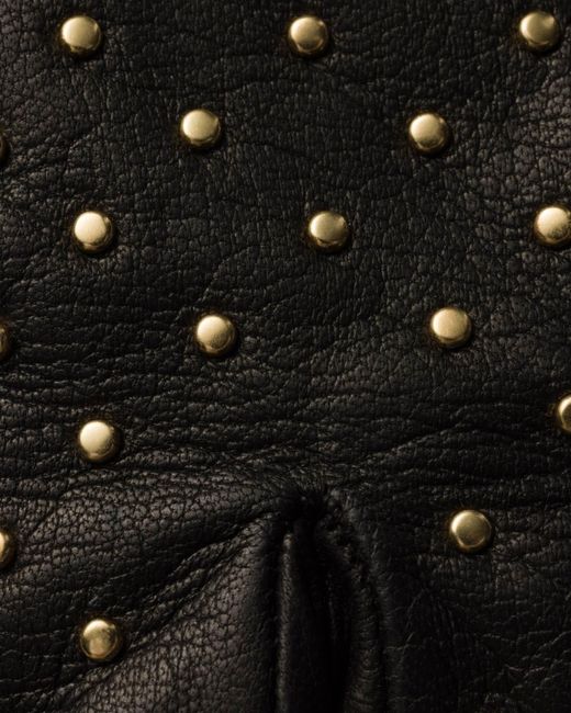 Prada Black Studded Nappa Leather Gloves
