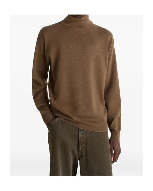 Lemaire Brown Crew-Neck Wool Sweater for men