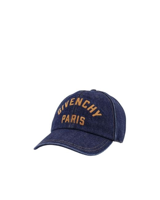 Givenchy Blue Embroidered Cap for men