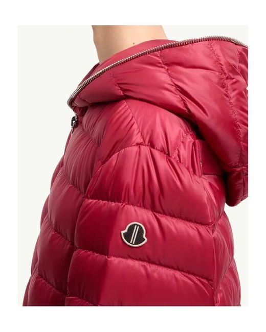 Moncler Red Moncler Rick Owens Ziplock Hooded Short Down Jacket for men