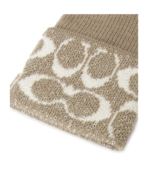 COACH White Gloves And Hat Two-Piece Set