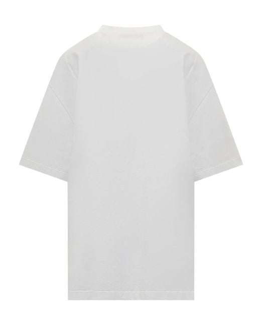 Ambush White Ballchain Embellished Crewneck T-Shirt