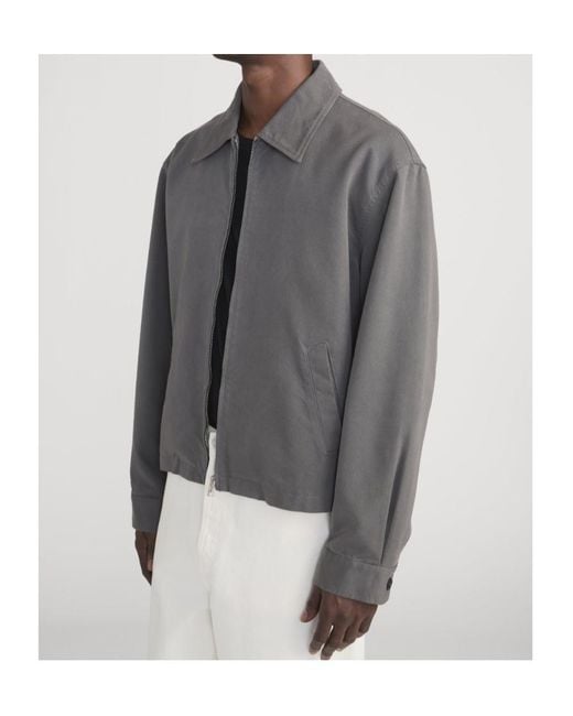 FRAME Gray Zip Pockets Jacket for men